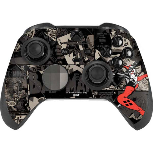 DC Comics Harley Quinn Vintage Action pose pattern Xbox Elite Wireless Controller Series 2 Skin