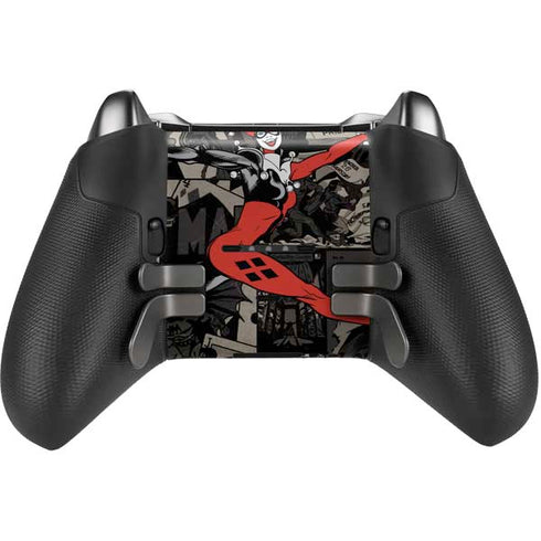DC Comics Harley Quinn Vintage Action pose pattern Xbox Elite Wireless Controller Series 2 Skin