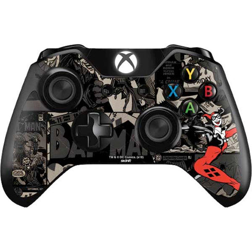 DC Comics Harley Quinn Vintage Action pose pattern Xbox One Controller Skin