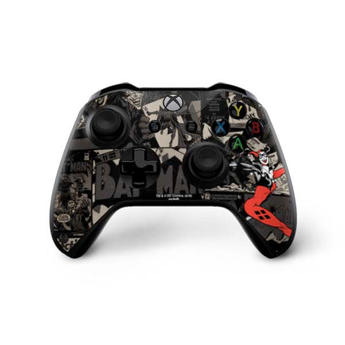 DC Comics Harley Quinn Vintage Action pose pattern Xbox One X Controller Skin