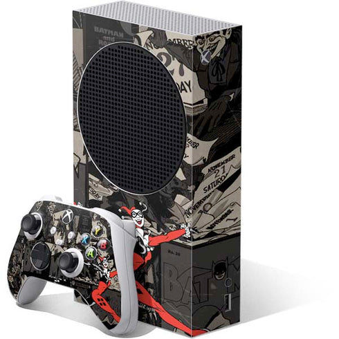DC Comics Harley Quinn Vintage Action pose pattern Xbox Series S Bundle Skin