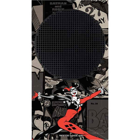 DC Comics Harley Quinn Vintage Action pose pattern Xbox Series S Console Skin