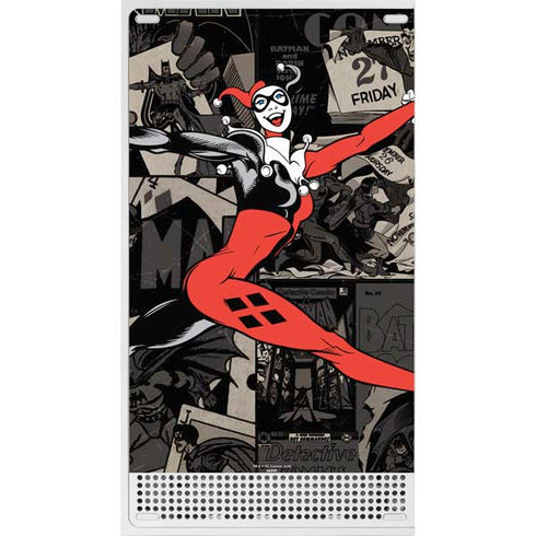 DC Comics Harley Quinn Vintage Action pose pattern Xbox Series S Console Skin