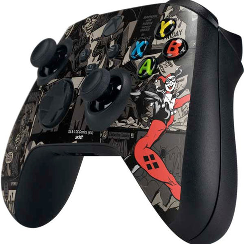DC Comics Harley Quinn Vintage Action pose pattern Xbox Series X Controller Skin