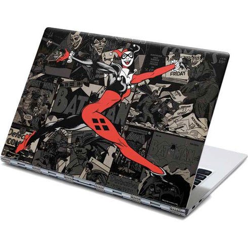 DC Comics Harley Quinn Vintage Action pose pattern Yoga 910 2-in-1 14in Touch-Screen Skin