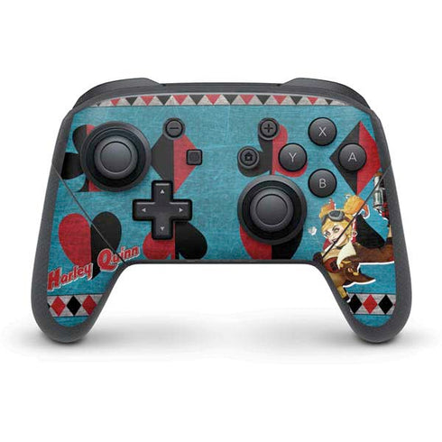 DC Comics Bombshells Harley Quinn Nintendo Switch Pro Controller Skin