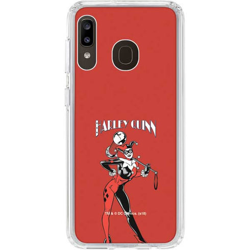 DC Comics Harley Quinn Classic Art Pose Galaxy A20 Clear Case