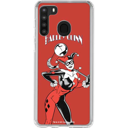 DC Comics Harley Quinn Classic Art Pose Galaxy A21 Clear Case
