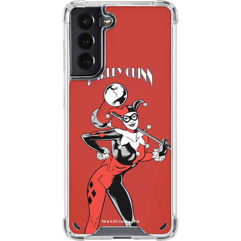 DC Comics Harley Quinn Classic Art Pose Galaxy S21 5G Clear Case