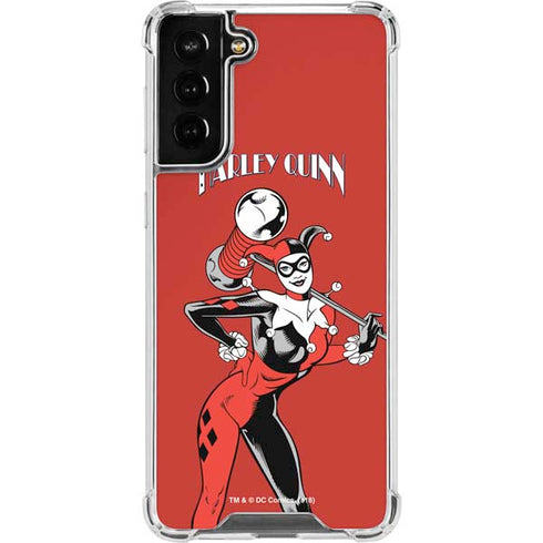 DC Comics Harley Quinn Classic Art Pose Galaxy S21 FE Clear Case