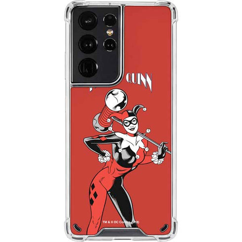 DC Comics Harley Quinn Classic Art Pose Galaxy S21 Ultra 5G Clear Case