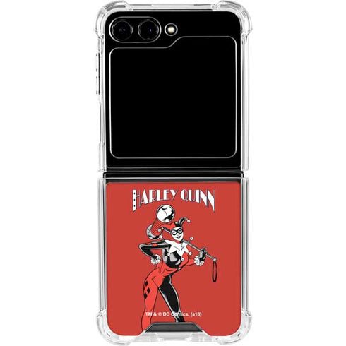 DC Comics Harley Quinn Classic Art Pose Galaxy Z Flip5 5G Clear Case