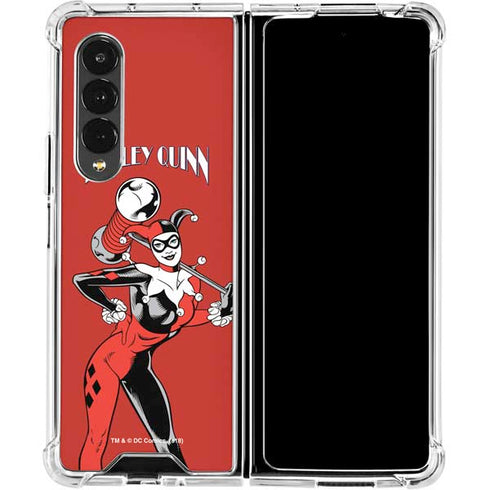 DC Comics Harley Quinn Classic Art Pose Galaxy Z Fold4 5G Clear Case