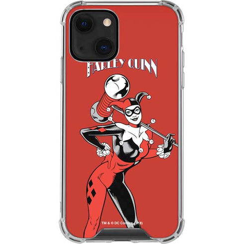DC Comics Harley Quinn Classic Art Pose iPhone 14 Plus Clear Case