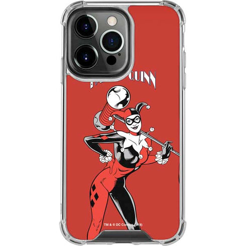 DC Comics Harley Quinn Classic Art Pose iPhone 15 Pro Clear Case