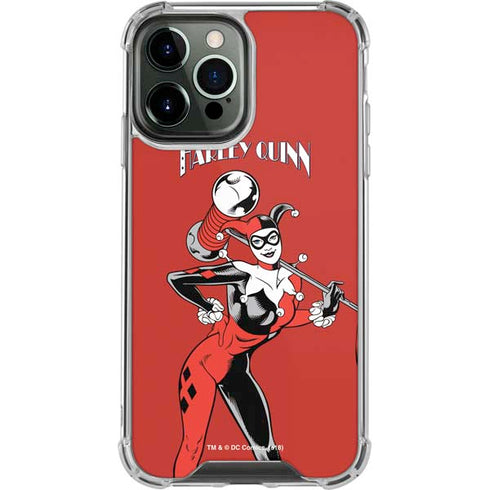 DC Comics Harley Quinn Classic Art Pose iPhone 14 Pro Max Clear Case