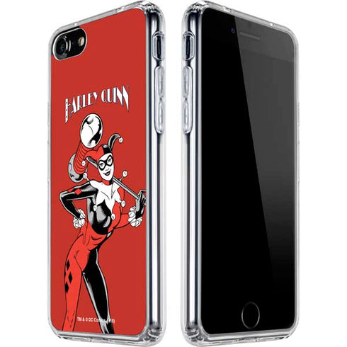 DC Comics Harley Quinn Classic Art Pose iPhone SE (2nd & 3rd Gen) Clear Case
