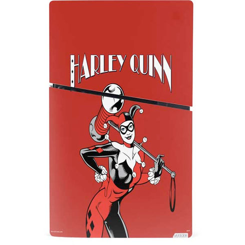 DC Comics Harley Quinn Classic Art Pose PS5 Slim Digital Edition Console Skin
