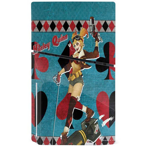 DC Comics Bombshells Harley Quinn PS5 Slim Disk Bundle Skin
