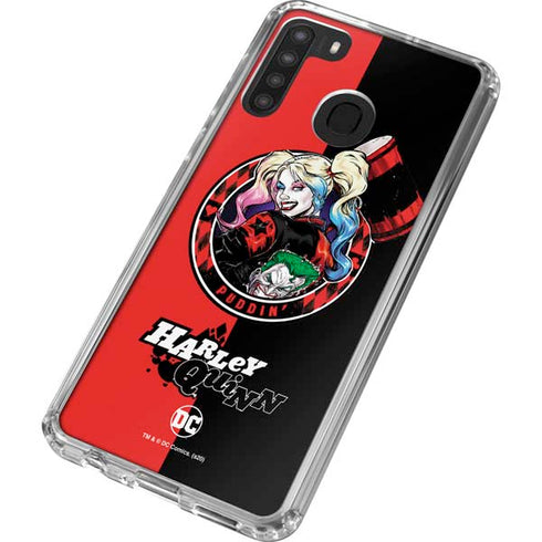 DC Comics Harley Quinn Puddin Galaxy A21 Clear Case