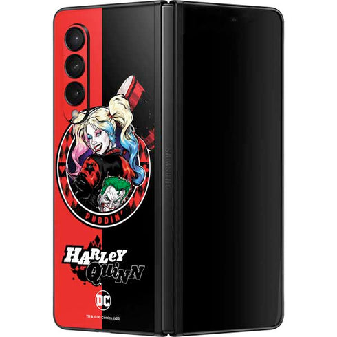 DC Comics Harley Quinn Puddin Galaxy Z Fold3 5G Skin
