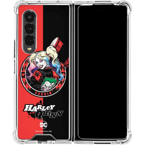 DC Comics Harley Quinn Puddin Galaxy Z Fold4 5G Clear Case