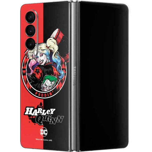 DC Comics Harley Quinn Puddin Galaxy Z Fold4 5G Skin