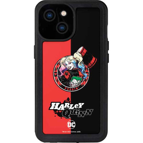 DC Comics Harley Quinn Puddin iPhone 15 Waterproof Case