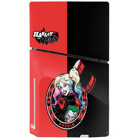 DC Comics Harley Quinn Puddin PS5 Slim Disk Bundle Skin