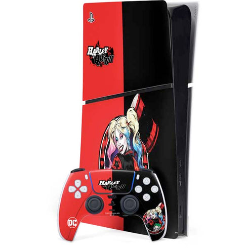 DC Comics Harley Quinn Puddin PS5 Slim Digital Edition Bundle Skin
