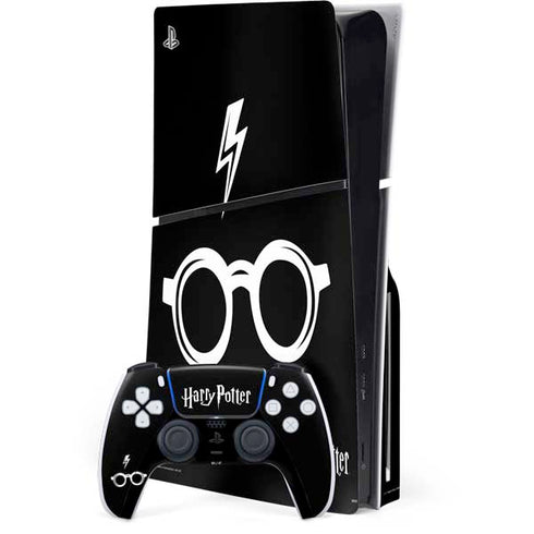 Wizarding World Harry Potter Scar and Glasses PS5 Slim Disk Bundle Skin