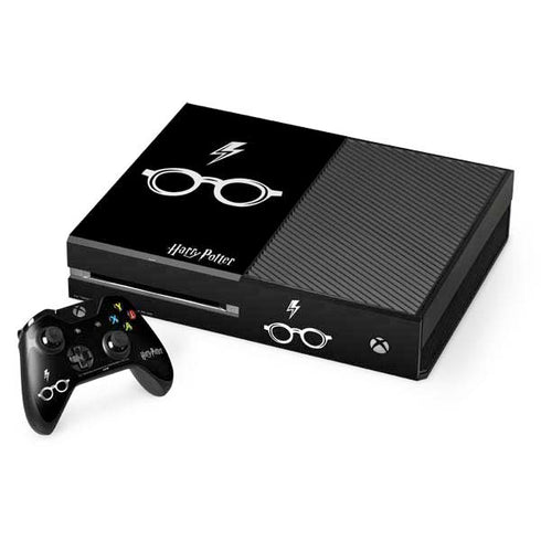 Wizarding World Harry Potter Scar and Glasses Xbox One Console and Controller Bundle Skin