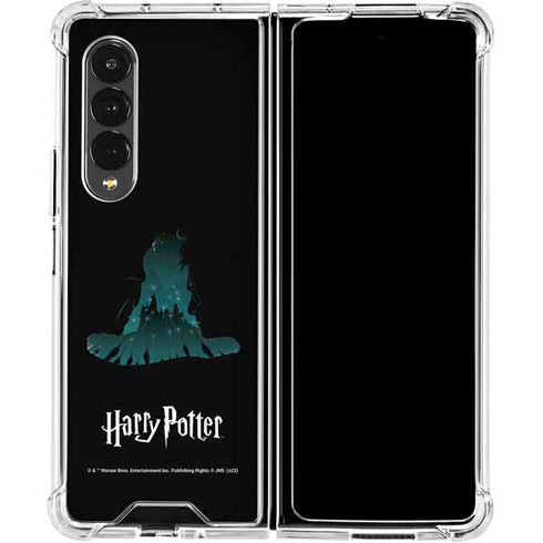 Wizarding World Harry Potter Hats and Hogwarts Galaxy Z Fold4 5G Clear Case