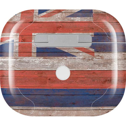 Hawaiian Flag Dark Wood Apple AirPods (3rd Gen 2021) Skin