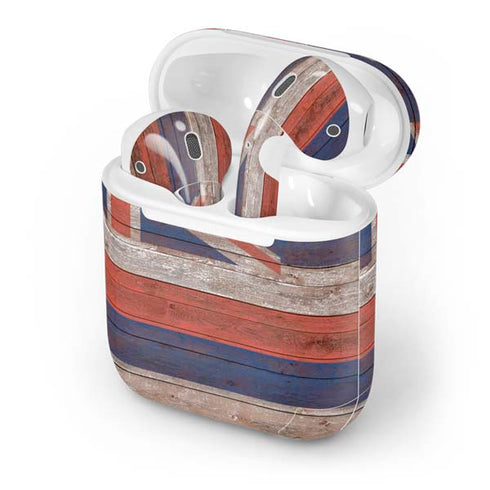 Hawaiian Flag Dark Wood Apple AirPods Skin
