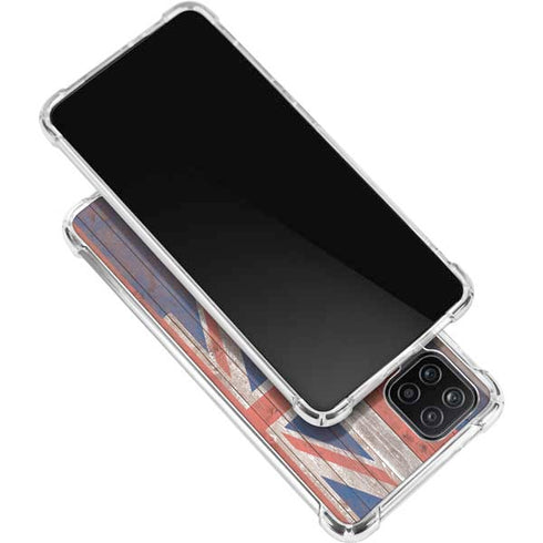 Hawaiian Flag Dark Wood Galaxy A12 Clear Case