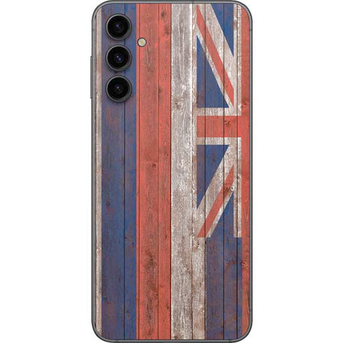 Hawaiian Flag Dark Wood Galaxy A14 5G Skin