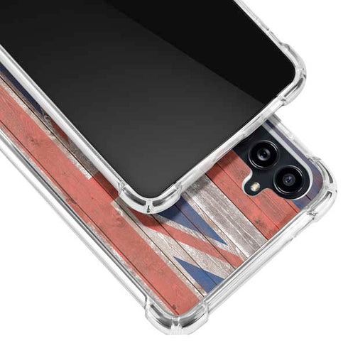 Hawaiian Flag Dark Wood Galaxy A54 5G Clear Case