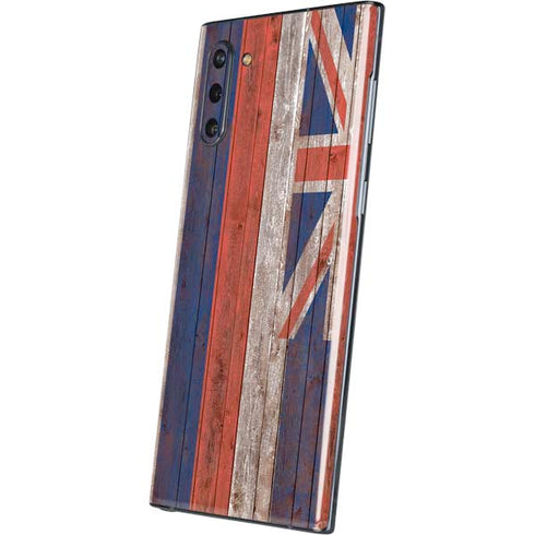 Hawaiian Flag Dark Wood Galaxy Note 10 Skin