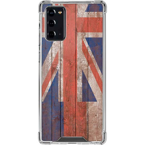 Hawaiian Flag Dark Wood Galaxy Note20 5G Clear Case