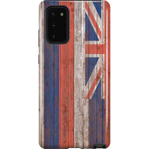 Hawaiian Flag Dark Wood Galaxy Note20 5G Pro Case