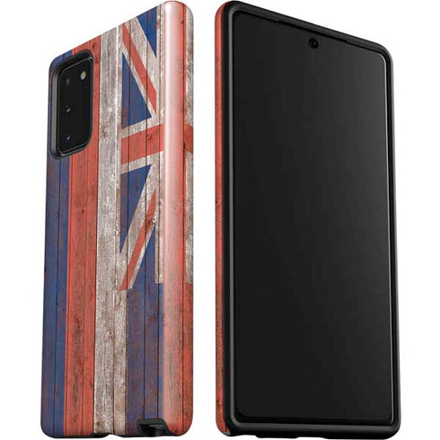 Hawaiian Flag Dark Wood Galaxy Note20 5G Pro Case