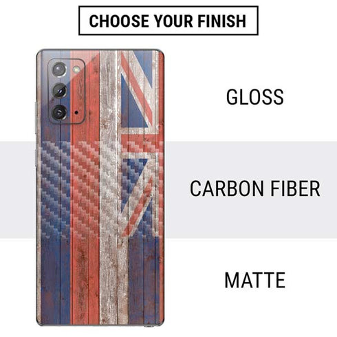 Hawaiian Flag Dark Wood Galaxy Note20 5G Skin