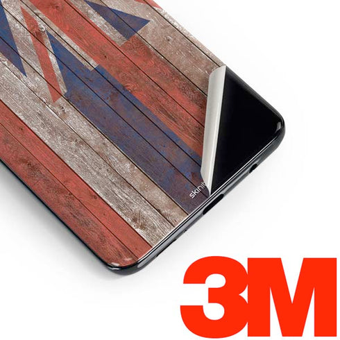 Hawaiian Flag Dark Wood Galaxy S10 Skin