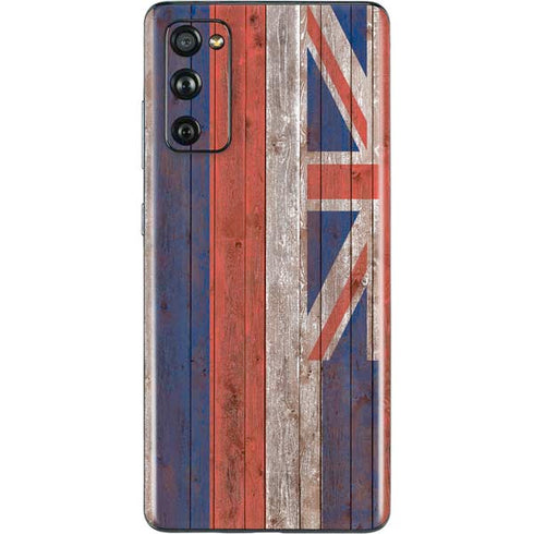 Hawaiian Flag Dark Wood Galaxy S20 Fan Edition Skin