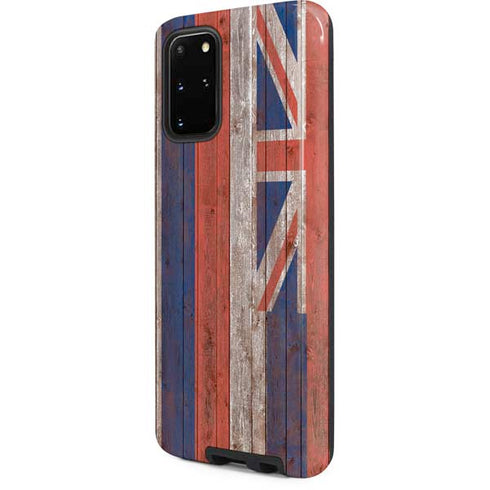 Hawaiian Flag Dark Wood Galaxy S20 Plus Pro Case