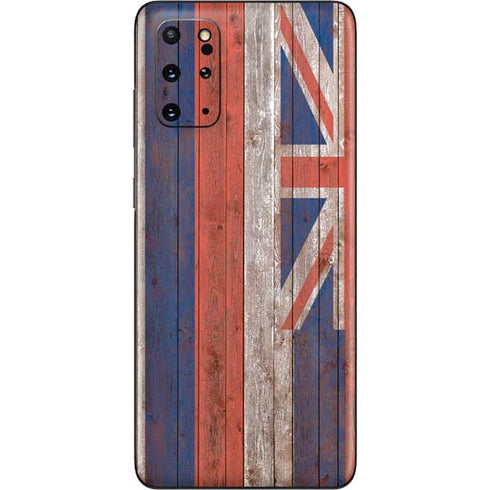 Hawaiian Flag Dark Wood Galaxy S20 Plus Skin