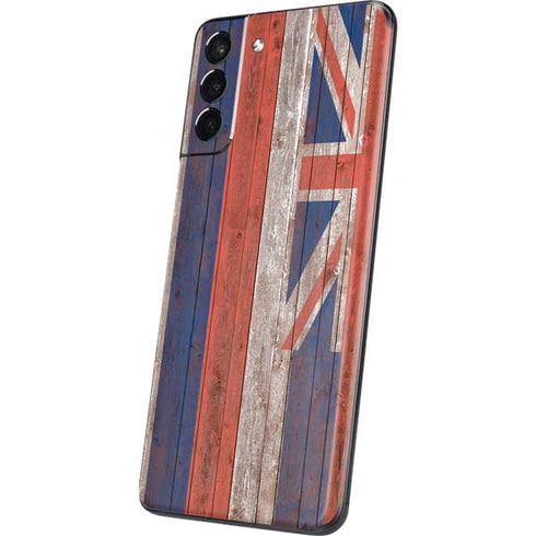 Hawaiian Flag Dark Wood Galaxy S21 5G Skin