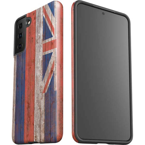 Hawaiian Flag Dark Wood Galaxy S21 Plus 5G Pro Case