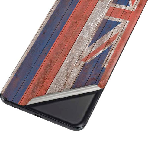 Hawaiian Flag Dark Wood Galaxy S21 Ultra 5G Skin